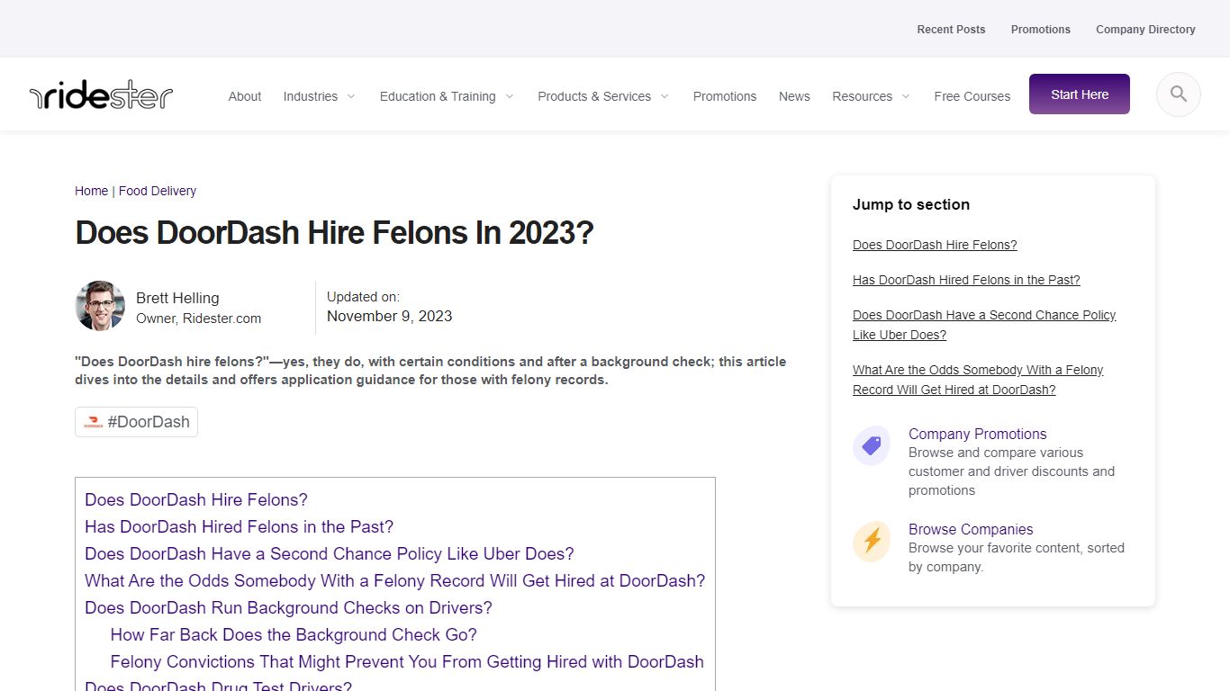 Does DoorDash Hire Felons In 2023? | Ridester.com