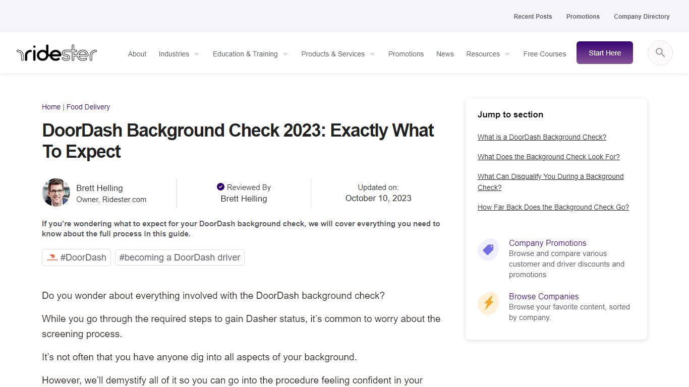 DoorDash Background Check 2023: What To Expect | Ridester