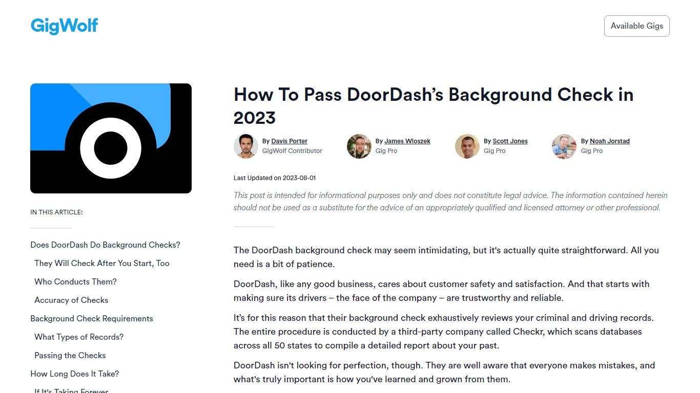 How To Pass DoorDash’s Background Check in 2023 | GigWolf