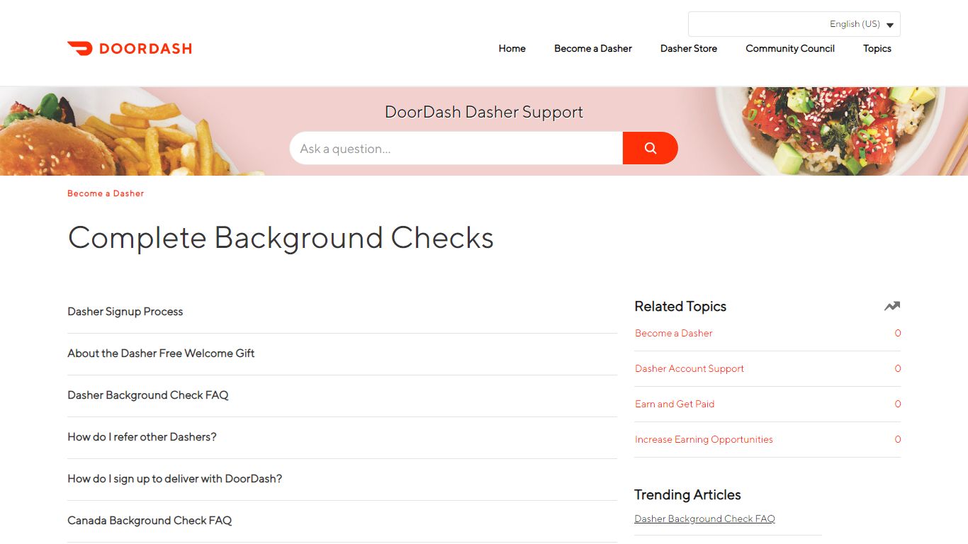 Complete Background Checks - DoorDash