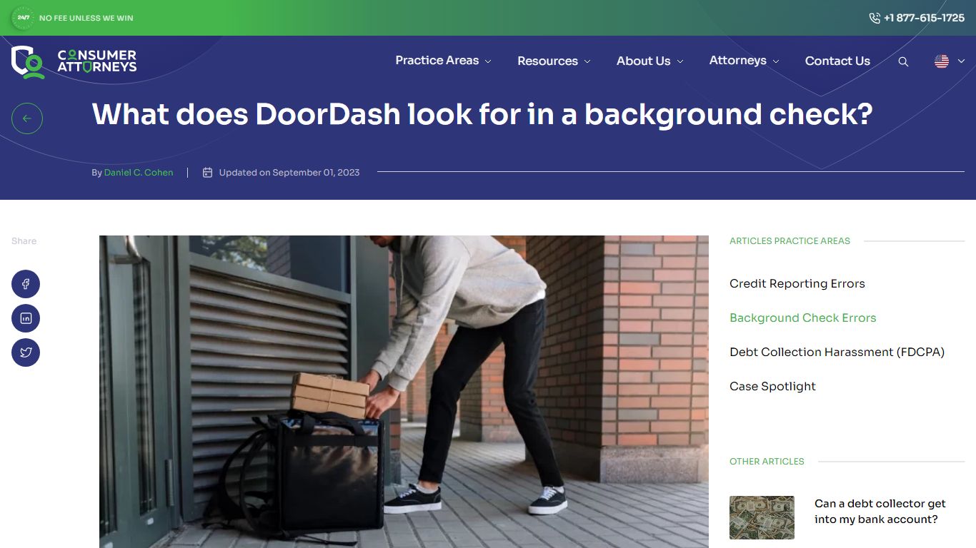 What does DoorDash look for in a background check? - Consumer Attorneys