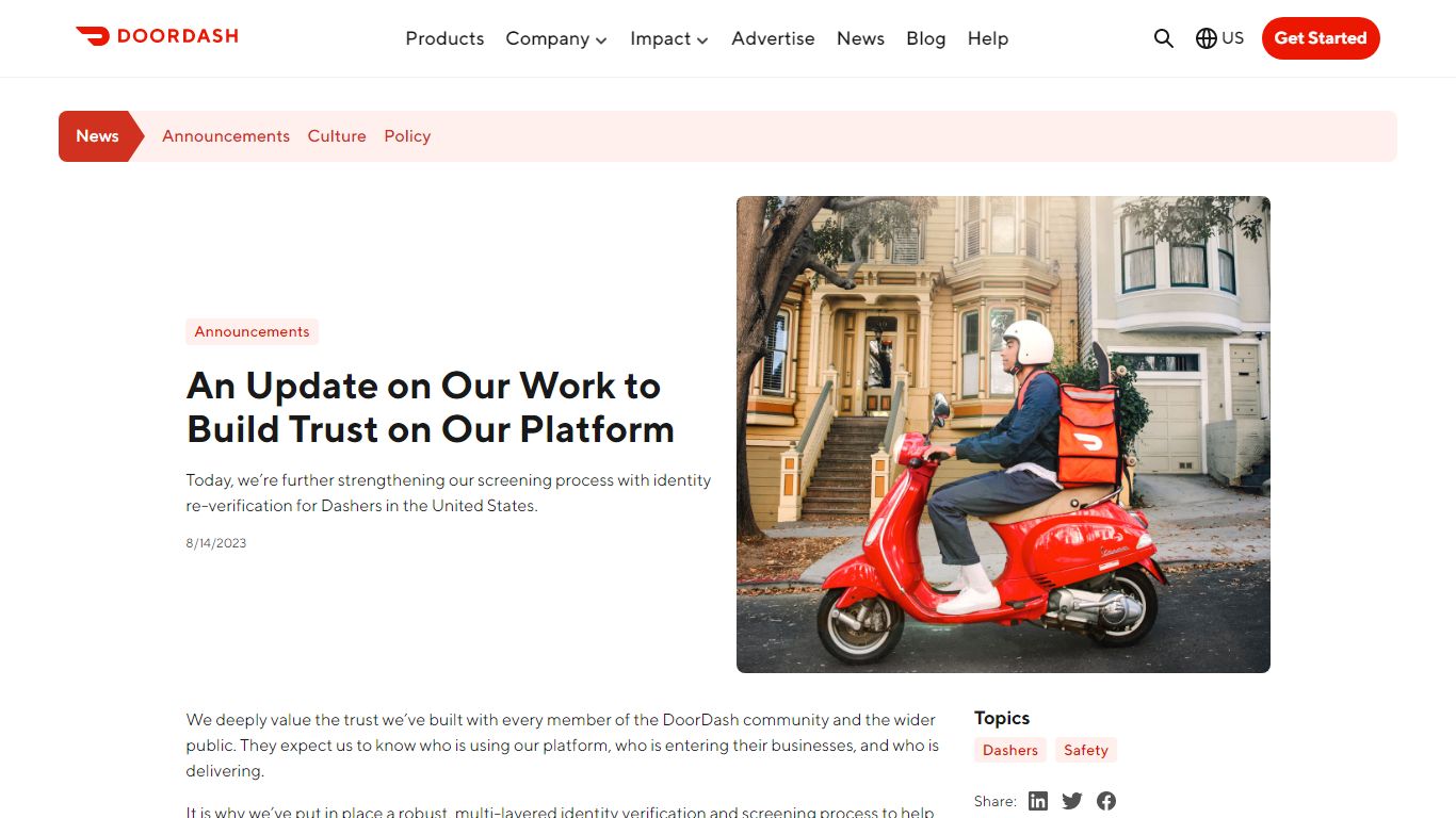 An Update on Our Work to Build Trust on Our Platform - about.doordash.com